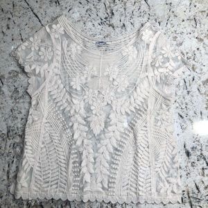 Express white lace blouse